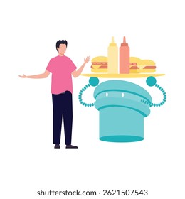 Ilustração Vetor de vácuo inteligente que pode facilmente modificar ou editar

