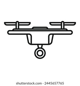 Smart video drone icon outline vector. Control air device. Aerial videography