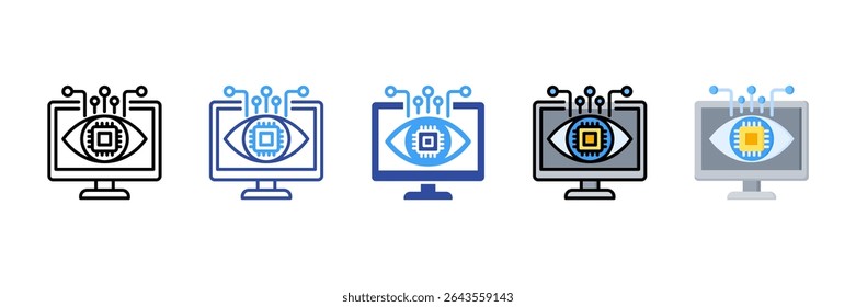 Conjunto de iconos de estilo múltiple de Smart View