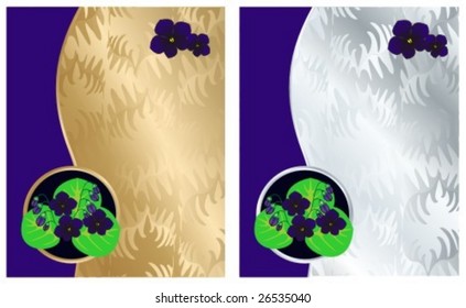 smart violets cards vector