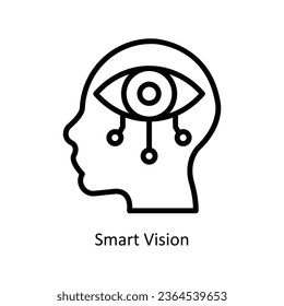 Smart Vision vector  outline Icon Design illustration. Graphic Design Symbol on White background EPS 10 File
