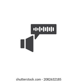 Smart voice assistant vector icon. filled flat sign for mobile concept and web design. Voice recognition speaker glyph icon. Symbol, logo illustration. Vector graphics
