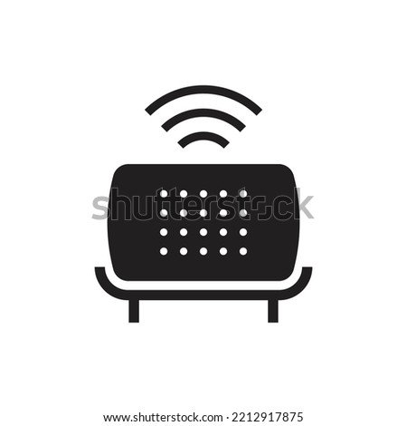 Smart voice assitant icon design. Voice control icon vector. Trendy flat voice control icon from smart house collection isolated on white background. Vector illustration 