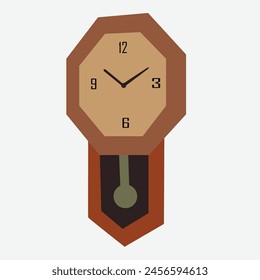 Smart wall clock isolateb on white background