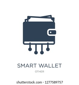 smart wallet icon vector on white background, smart wallet trendy filled icons from Other collection, smart wallet vector illustration