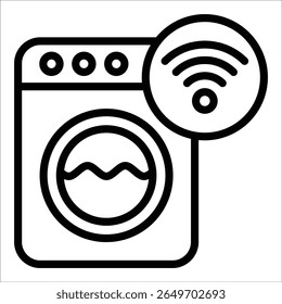Smart Washing Machine Icon Element For Design