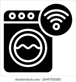 Smart Washing Machine Icon Element For Design