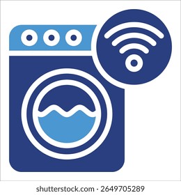 Smart Washing Machine Icon Element For Design