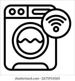 Elemento de icono de lavadora inteligente para diseño