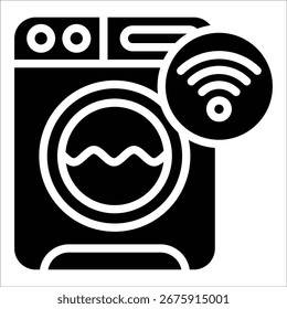 Elemento de icono de lavadora inteligente para diseño