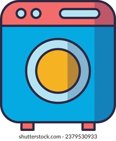 Smart washing machine icon. washing machine icon vector
