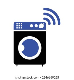 Smart Washing Machine Vector Icon