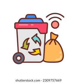 Smart Waste Management icon in vector. Illustration