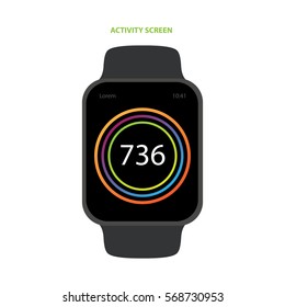 Smart watch activity screen.