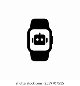 smart watch ai robot icon sign vector