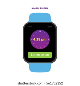 Smart watch alarm screen.