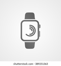 Smart Watch With Application Icon On Screen. Vector Icon.