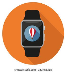 Smart watch with balloon icon