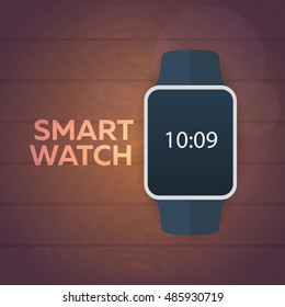 Smart watch banner. Vector illustration