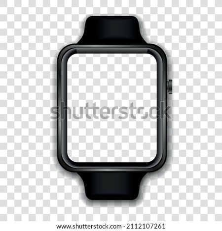 Smart watch black color with silicone band 商業照片 © 
