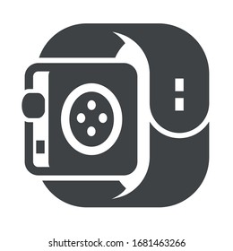 smart watch black on white background