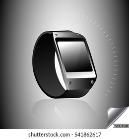 Smart watch black strap