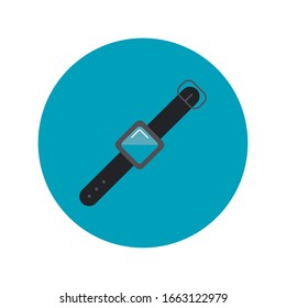 smart watch block and flat style icon vector illustration design