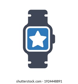 Lesezeichen-Symbol für intelligente Uhr Vektorgrafik