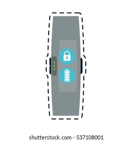 smart watch bracelet line vector illustration eps 10