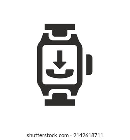 Icono de llamada de reloj inteligente en fondo blanco