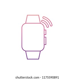 smart watch callicon in Nolan style. One of web collection icon can be used for UI, UX