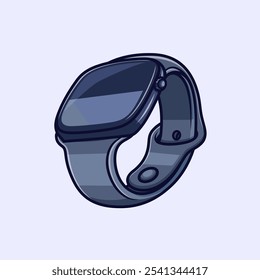 Ilustración de icono de Vector de dibujos animados de reloj inteligente. Concepto de icono de objeto de Tecnología Vector de Premium aislado. Estilo plano de la historieta