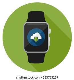 Smart watch with cloud download  icon