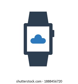 smart watch cloud weather icon