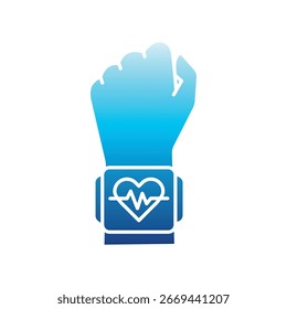 smart watch color flat icon for digital and print projects.  Minimal clean icons for apps and websites. Modern simple icons for UI UX and branding