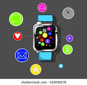 Smart watch with colorful functions