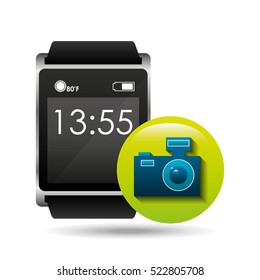 smart watch concept camera social media vector illustration eps 10