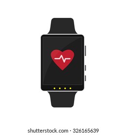 smart watch concept with heart