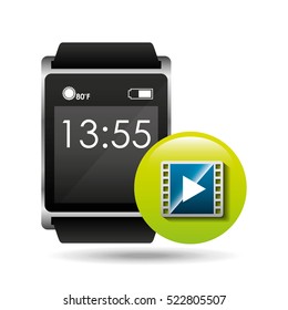 smart watch concept movie strip social media vector illustration eps 10