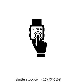 Smart Watch concept on touch screen icon. Element of touch screen technology icon. Premium quality graphic design icon. Signs and symbols collection icon for websites