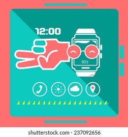 Smart watch concept style info graphics trend