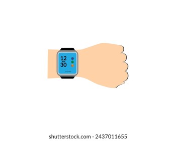 Smart watch design, watch vector icon .