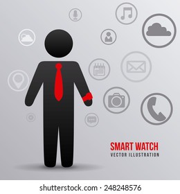 smart watch design, vector illustration eps10 graphic 