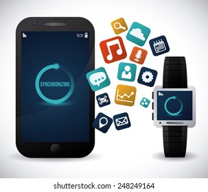 smart watch design, vector illustration eps10 graphic 