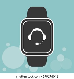 smart watch design, vector illustration
