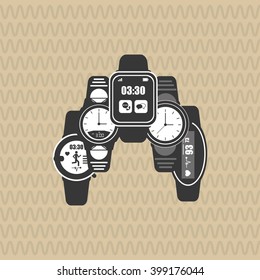 smart watch design, vector illustration
