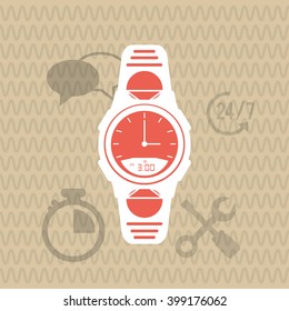 smart watch design, vector illustration