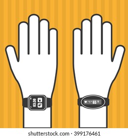 smart watch design, vector illustration