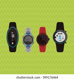 smart watch design, vector illustration