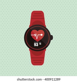 smart watch design, vector illustration